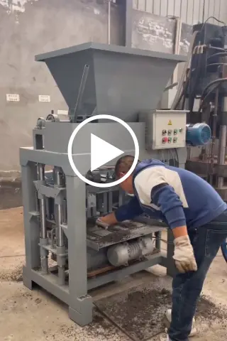 Ladrillos maquinas para hacer bloques de cemento semiautomatica 4-35