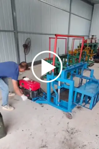 Larillos maquina de bloques manual con motor diesel para mezcla de concreto 4 45