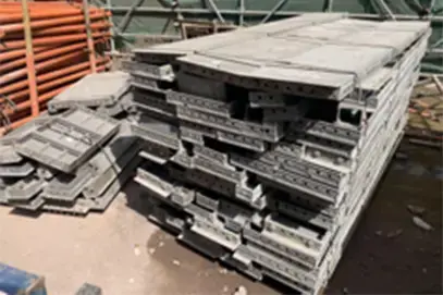 metal formwork for concrete slab