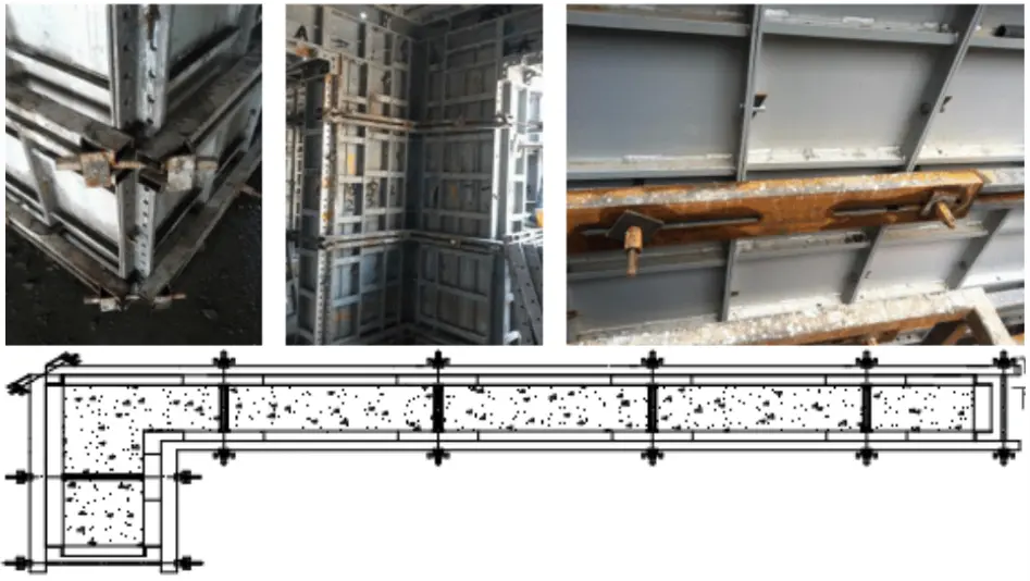 soportes de espalda de encofrados en construcción civil