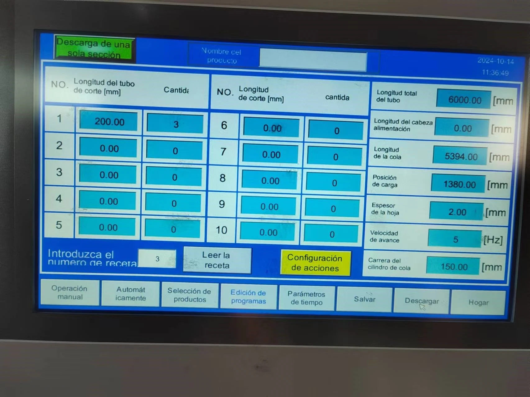 edición de programaciones